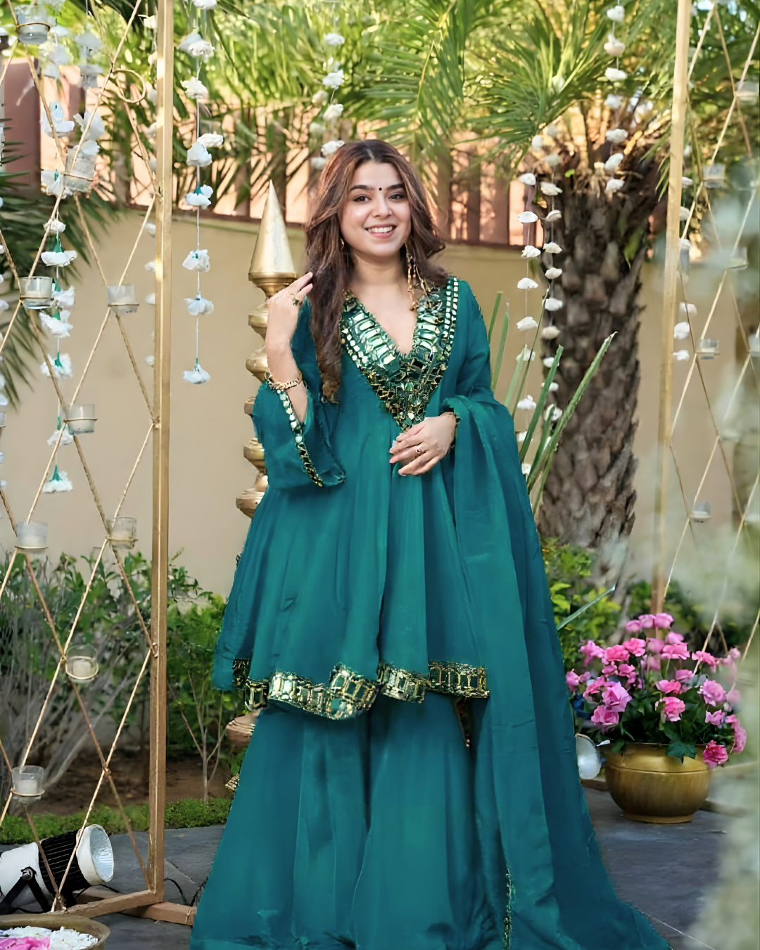 Shimmering Reflections 3-Piece Festive Peplum Suite