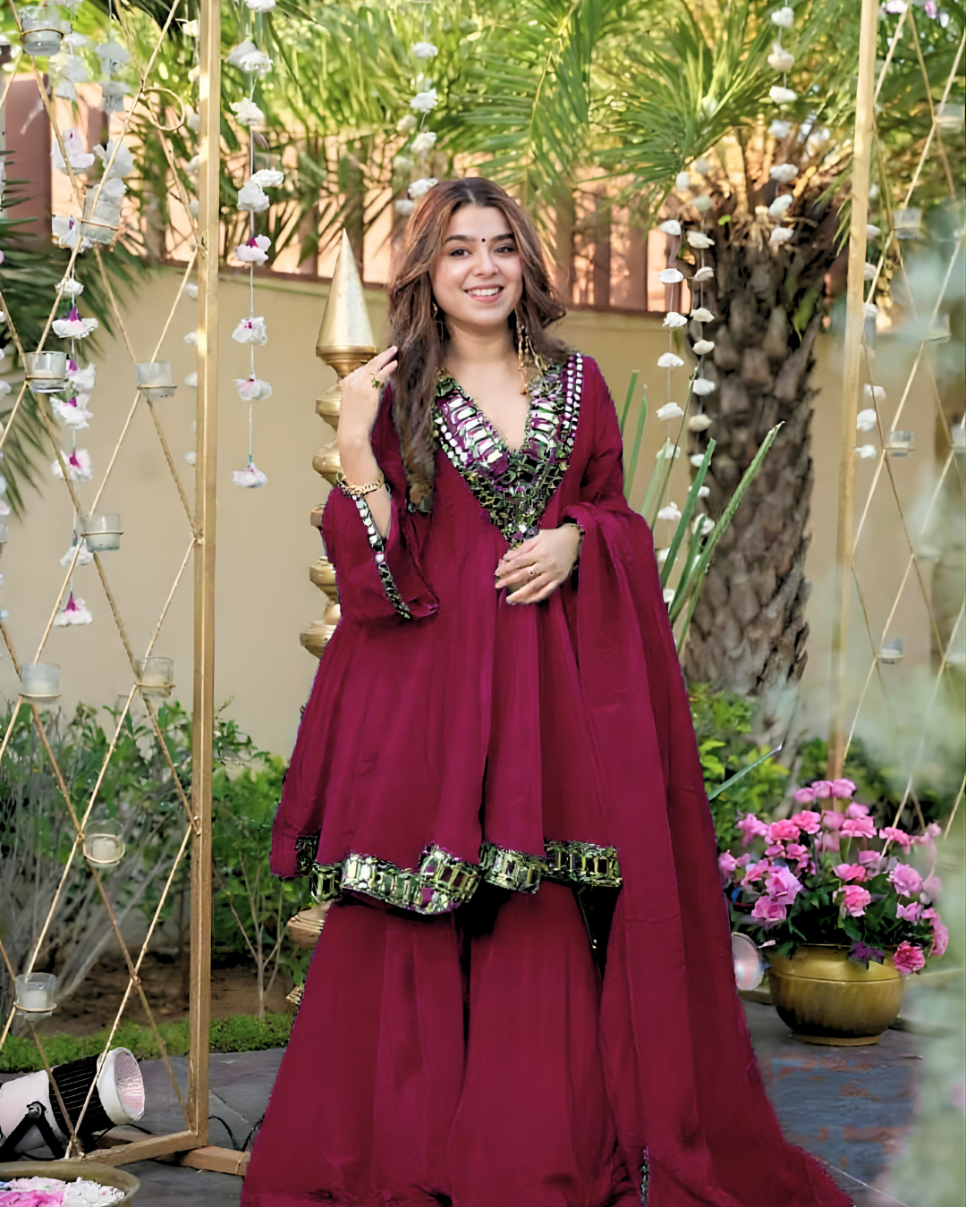 Shimmering Reflections 3-Piece Festive Peplum Suite