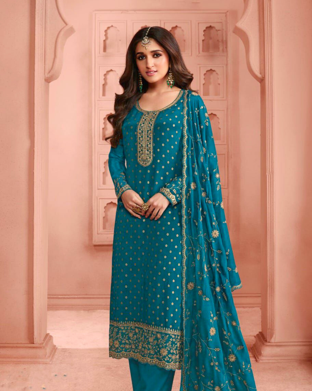 Pure Heritage Silk Embroidered 3-Piece Suite