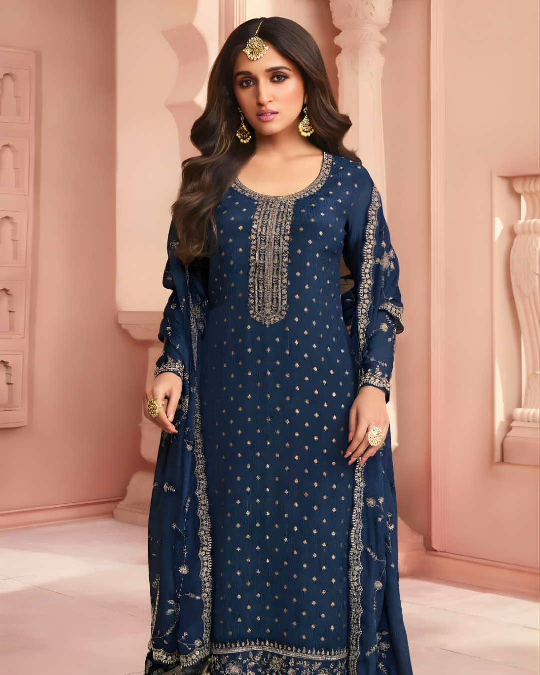 Pure Heritage Silk Embroidered 3-Piece Suite