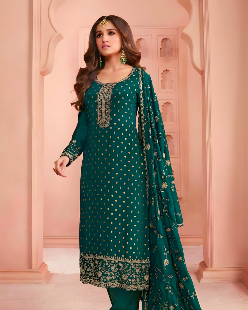Pure Heritage Silk Embroidered 3-Piece Suite