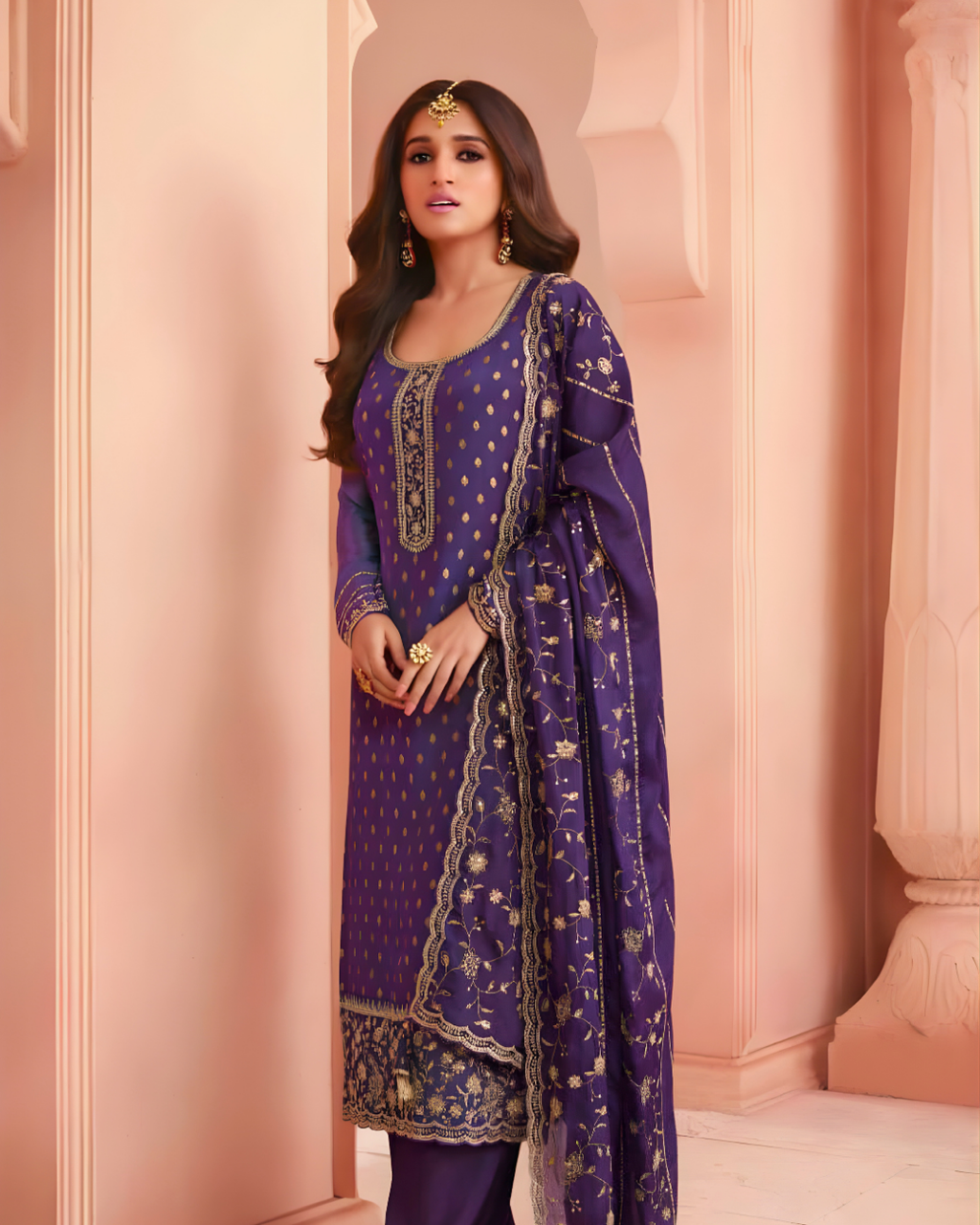Pure Heritage Silk Embroidered 3-Piece Suite