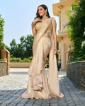 Moti & Stone Studded Designer Pre-Draped Saree