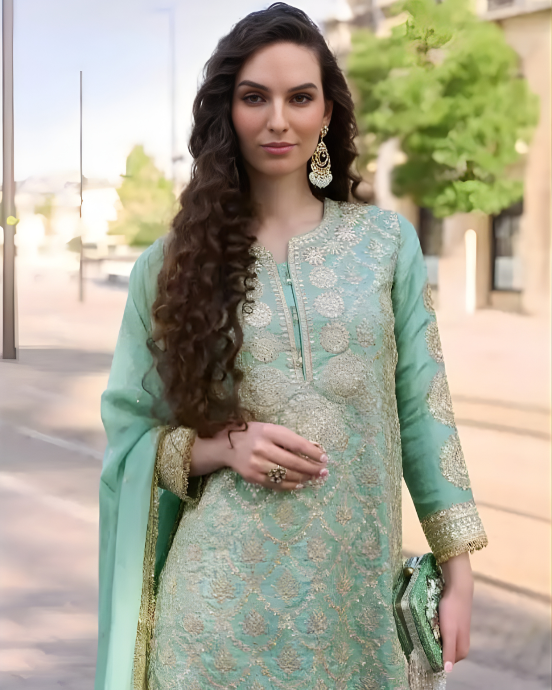 Heritage Simar Silk Embroidered Suite