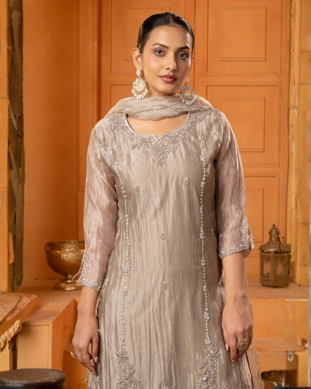 Organza Handwork Suit Set