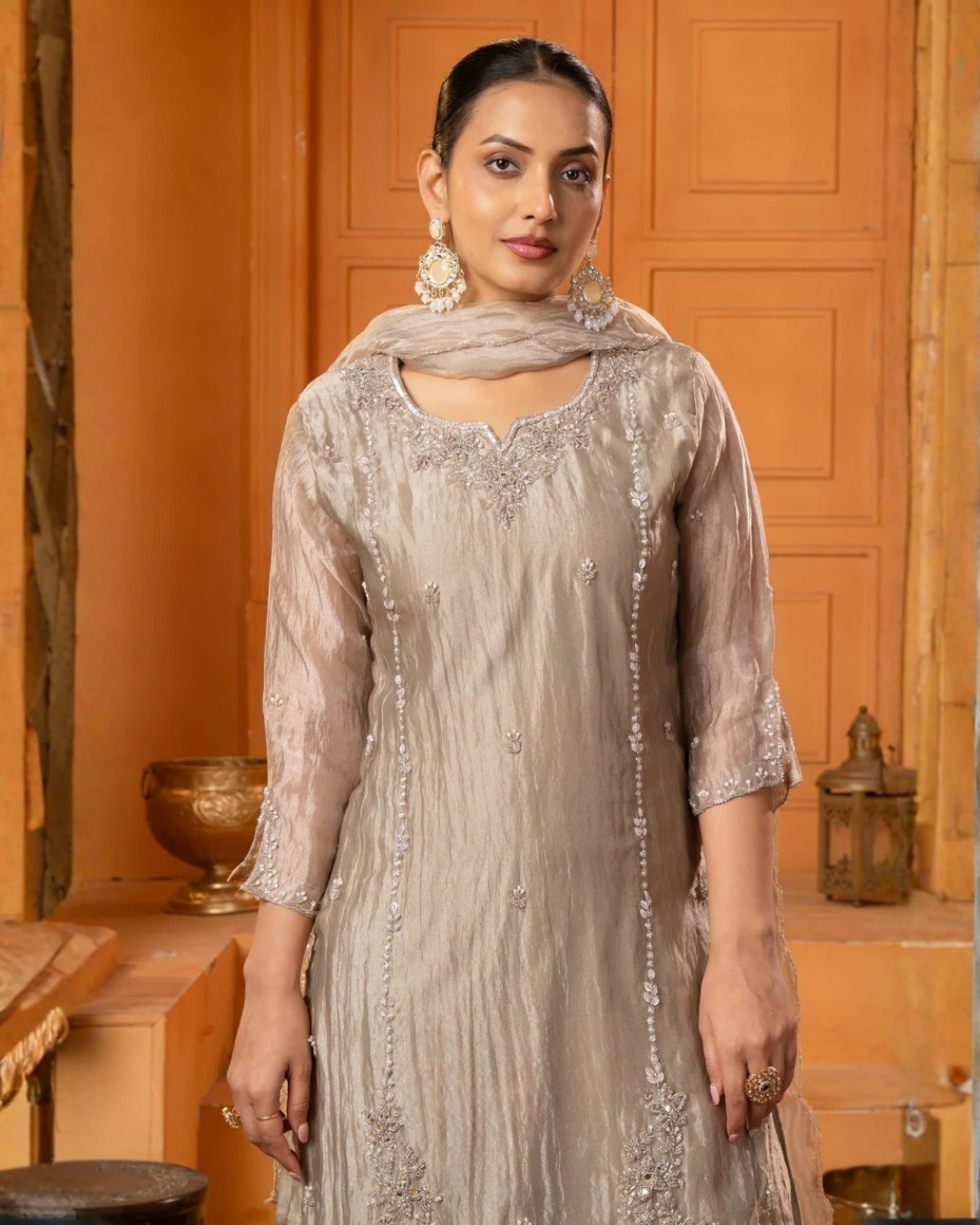 Organza Handwork Suit Set