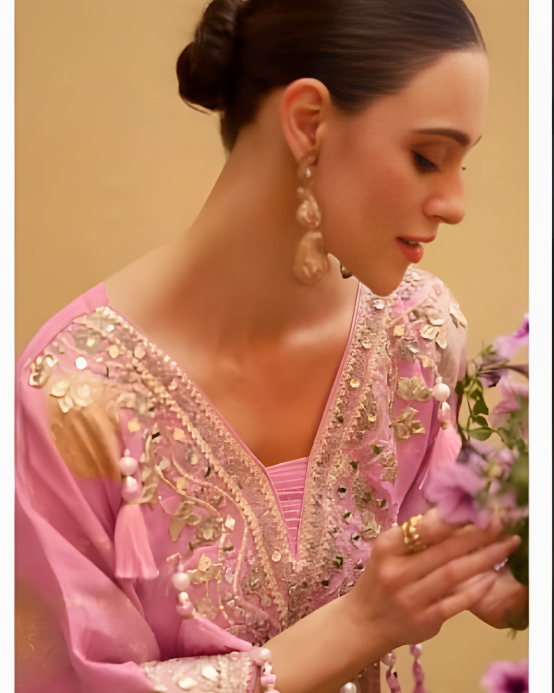 Royal Silk Hand-Embroidered Kurti Palazzo Set