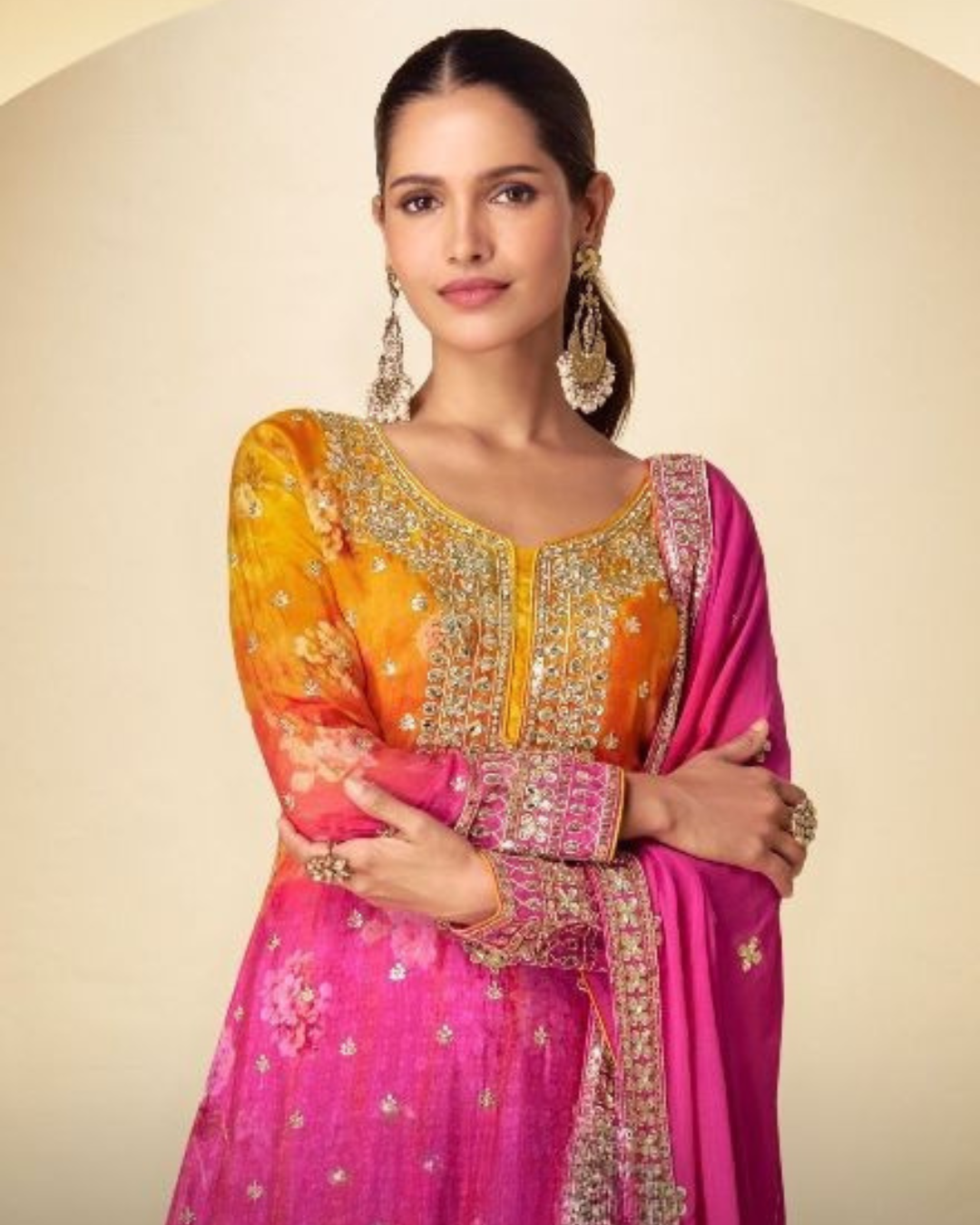 Real Shimmer Palazzo Suit Set