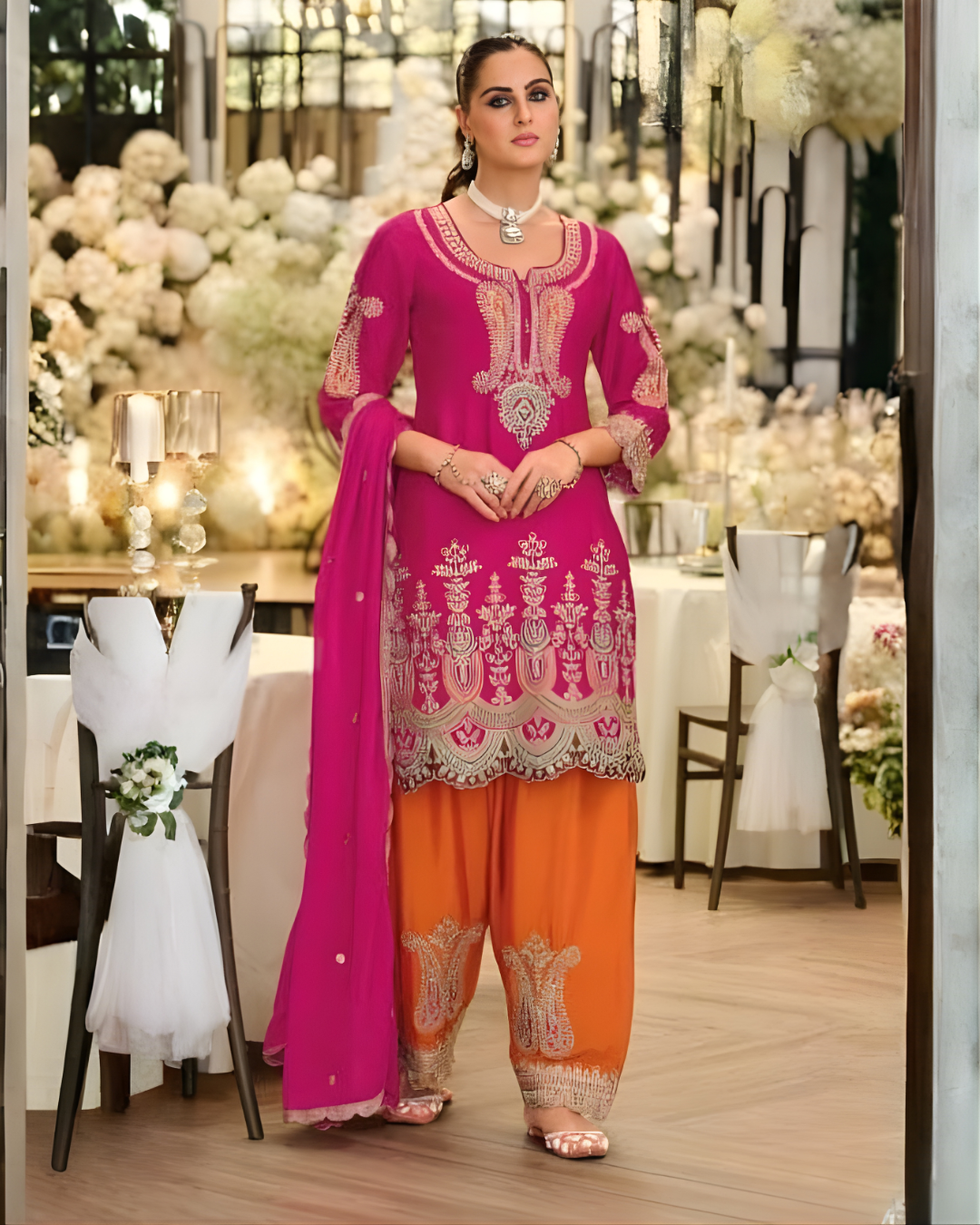 Chinon Embroidered Farshi Suit Set