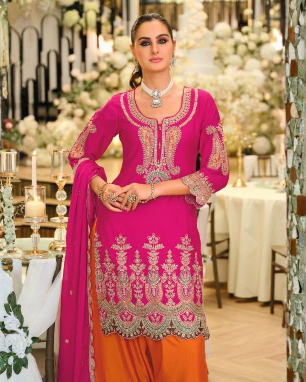 Chinon Embroidered Farshi Suit Set