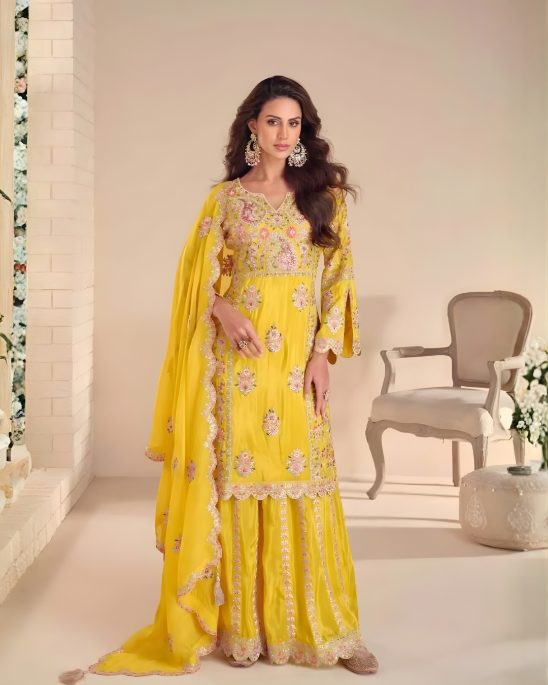 Real Shimmer Palazzo Suit