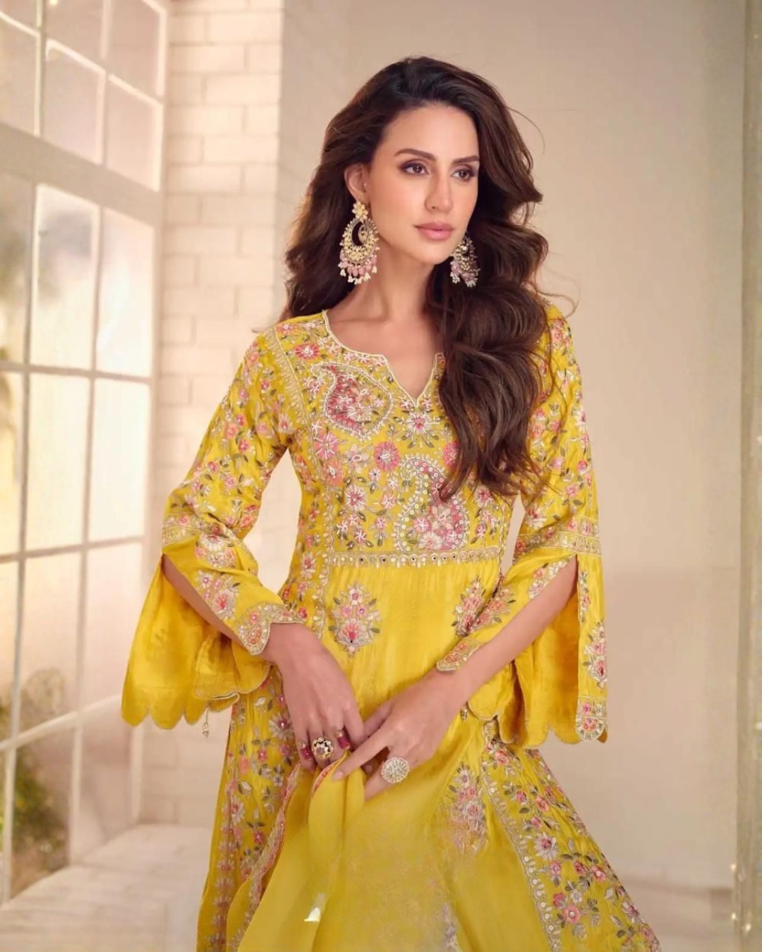 Real Shimmer Palazzo Suit