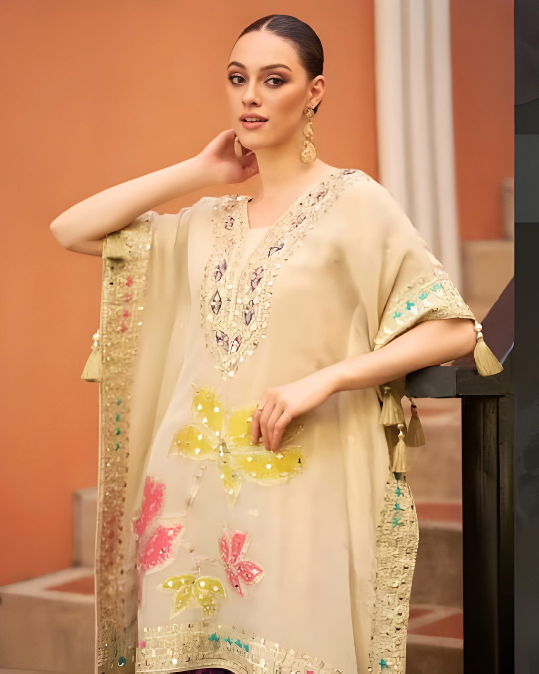 Royal Silk Hand-Embroidered Kurti Palazzo Set