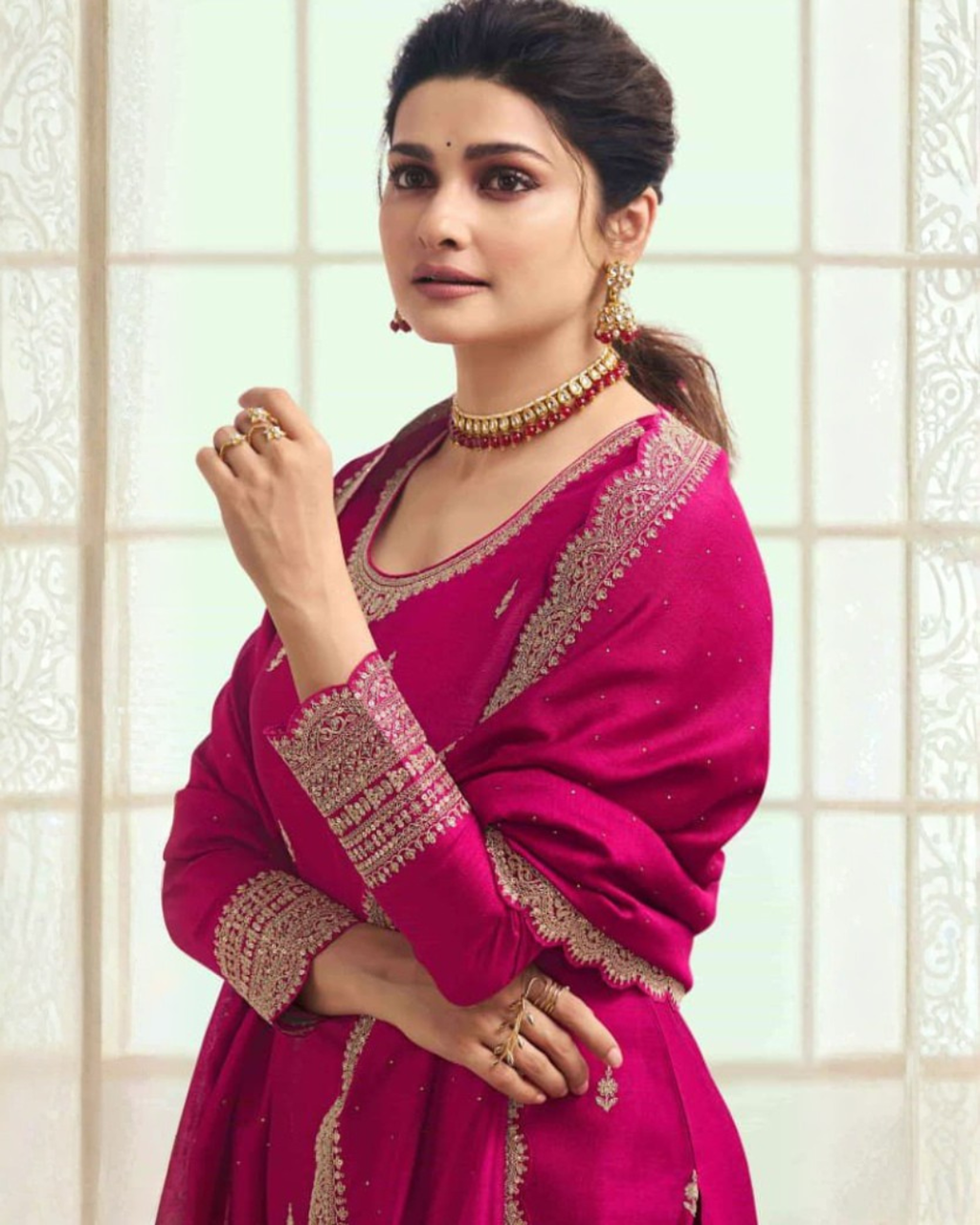 Heritage silk georgette palazo set