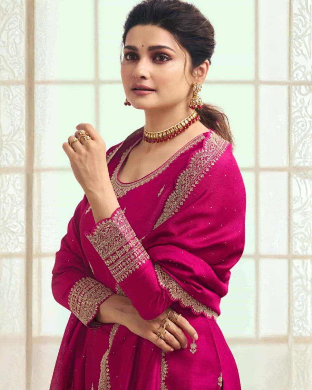 Heritage silk georgette palazo set