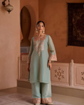 Shimmer Handcrafted Kurta Palazzo Dupatta Set