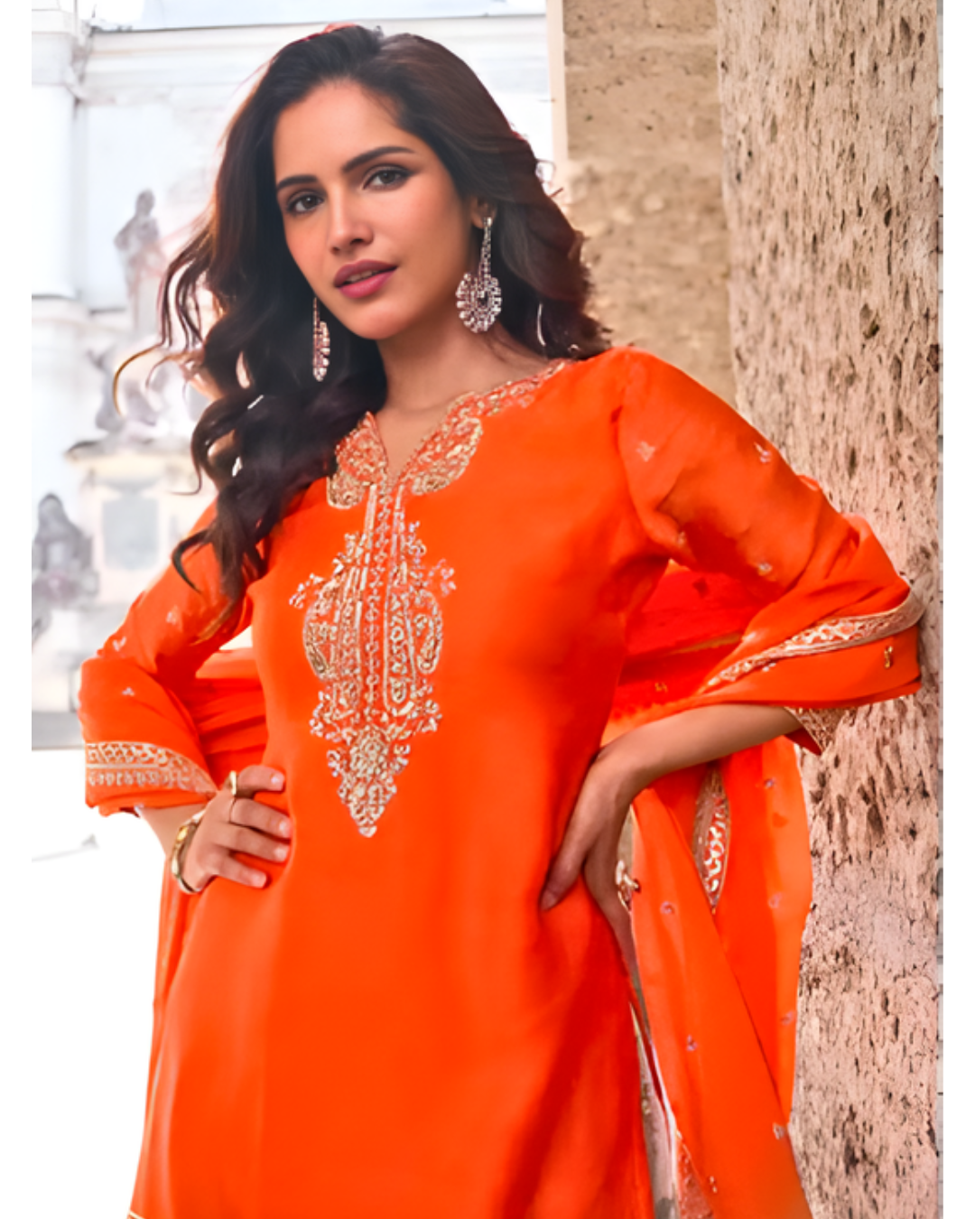 Chinon Kurta Set with Tabi Silk Palazzo