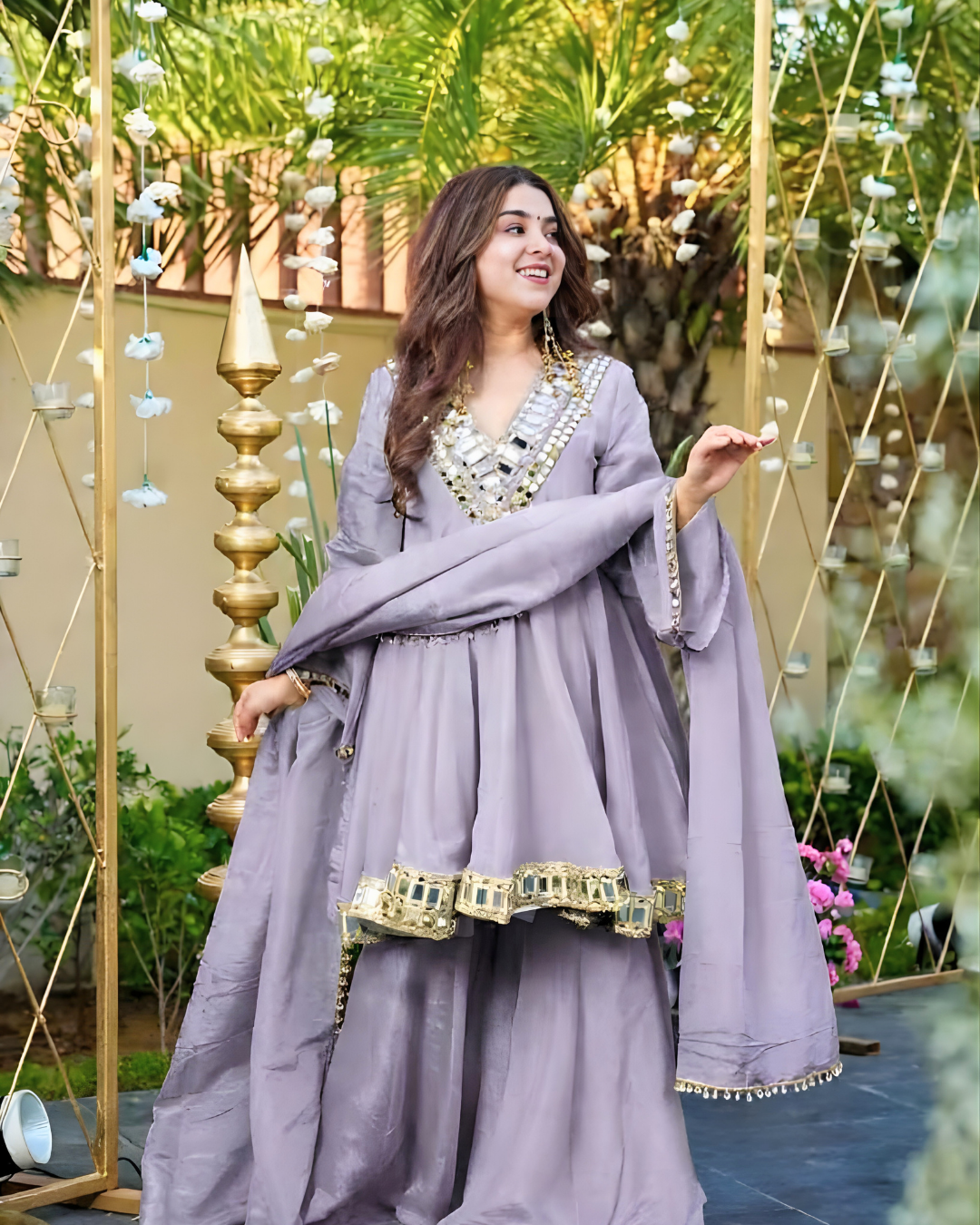 Shimmering Reflections 3-Piece Festive Peplum Suite