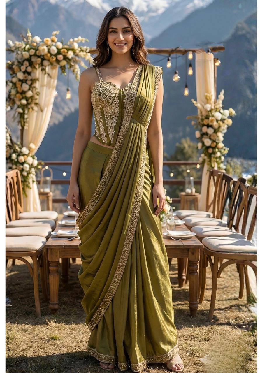 Glamorous fendy silk saree