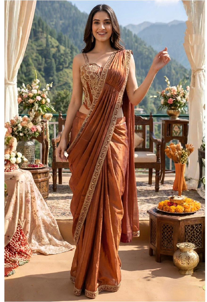 Glamorous fendy silk saree