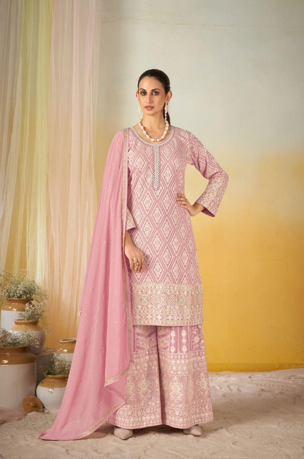 Real georgette palazo set