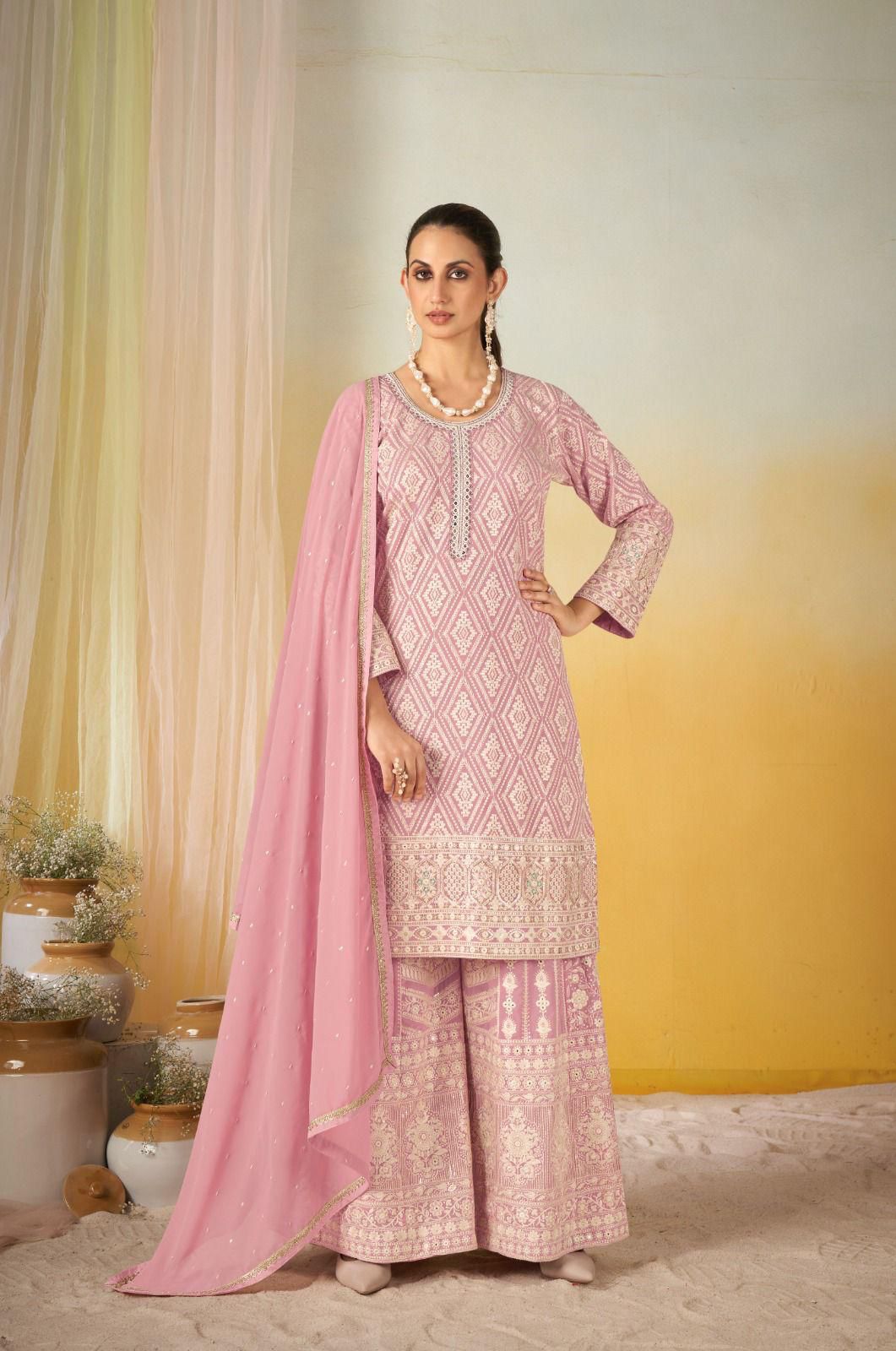 Real georgette palazo set