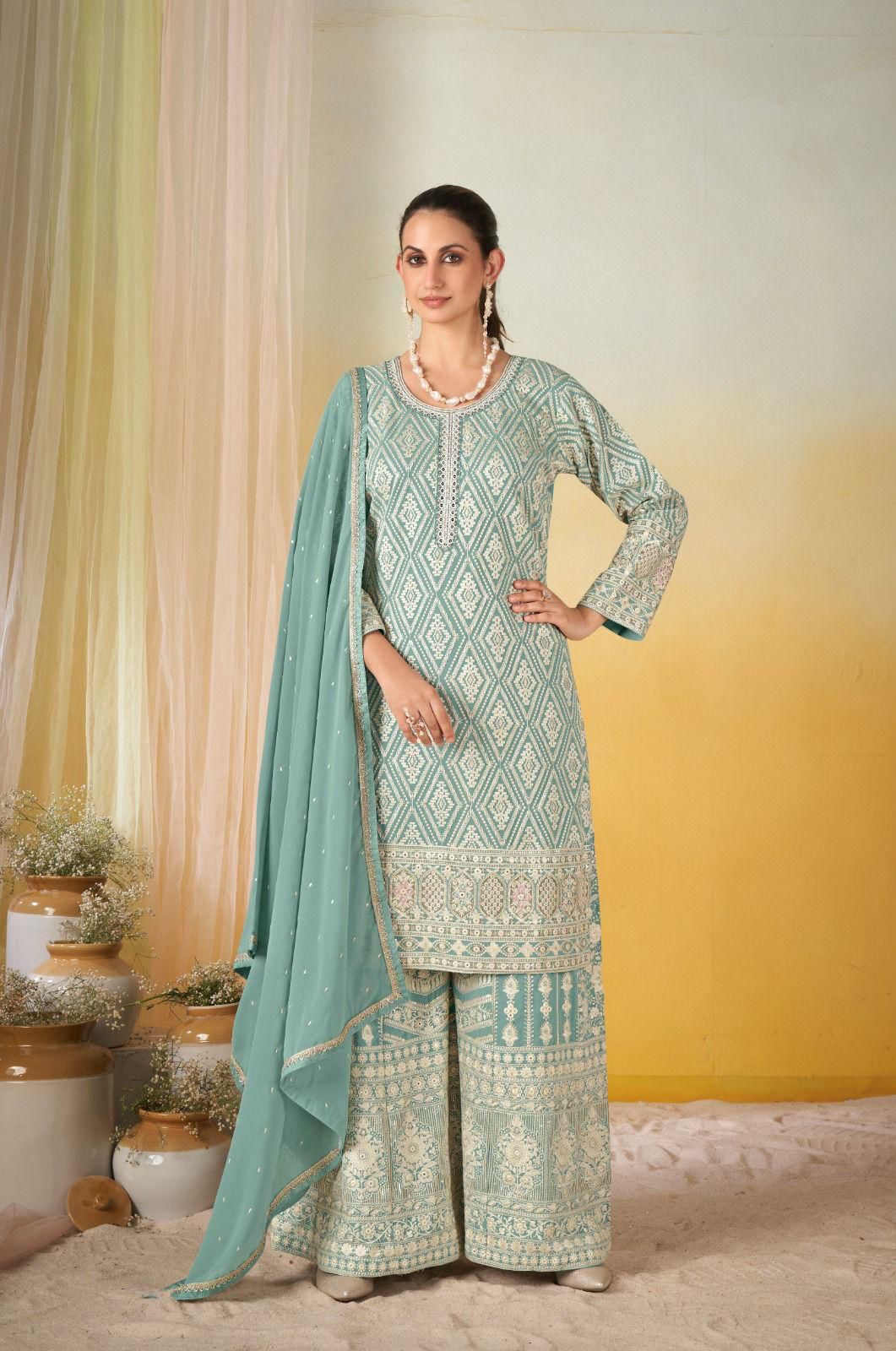 Real georgette palazo set