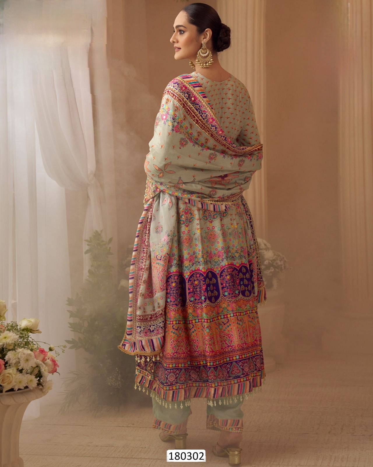 Heritage crepe silk suit set