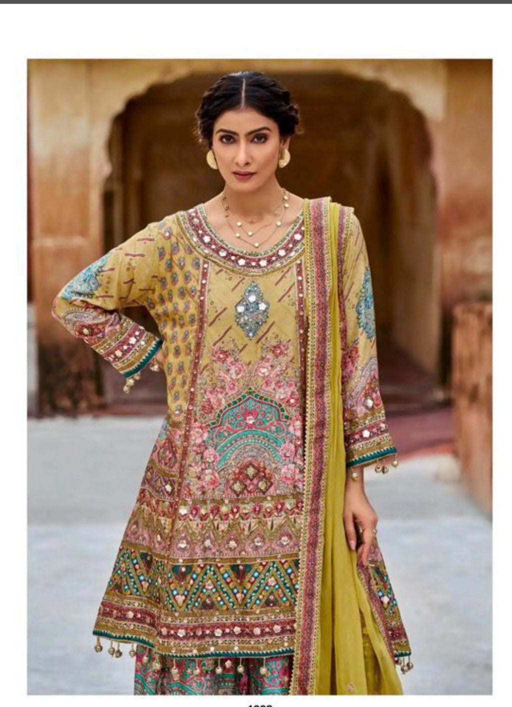 Rich chinon silk sharara