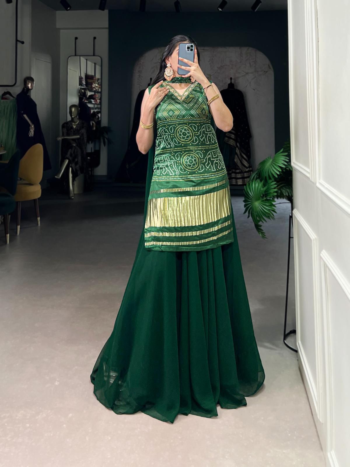 Gaji silk sharara set