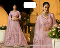 Rose pink  embroidered lehnga set