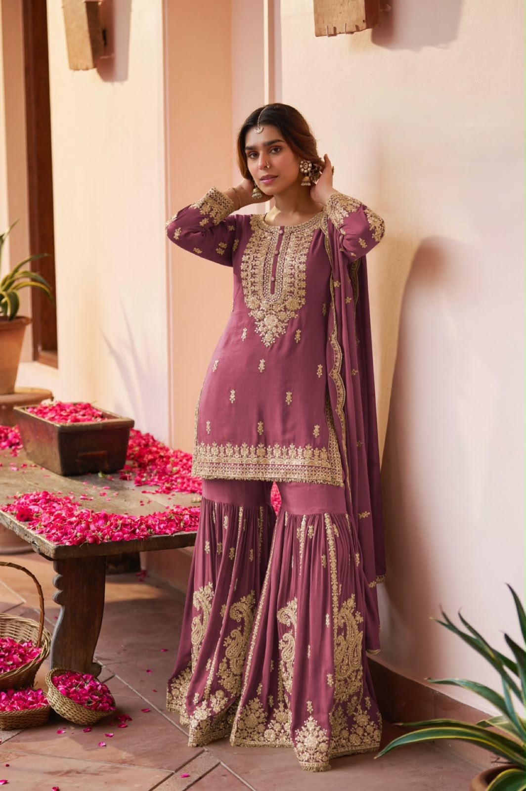 Glamorous Silk garara suit set