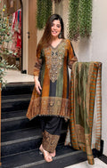 Ethereal Hand-Embroidered maslin silk Suit