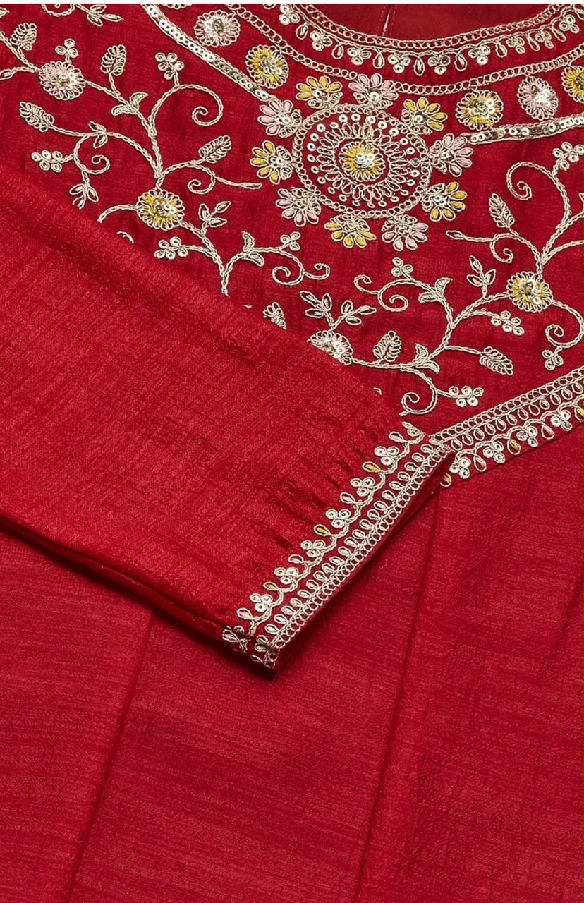 Festive silk anarkali