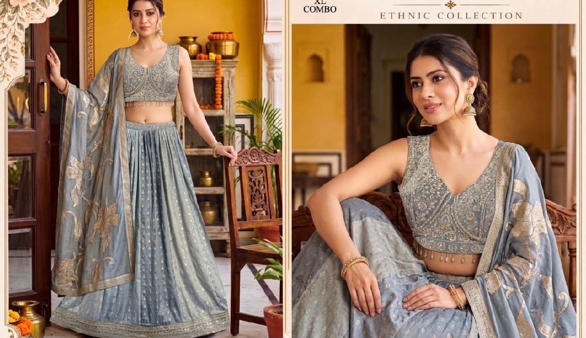 Starlight  Hand beaded lahenga Ensemble