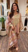 pure shimmer tissue salwar suit