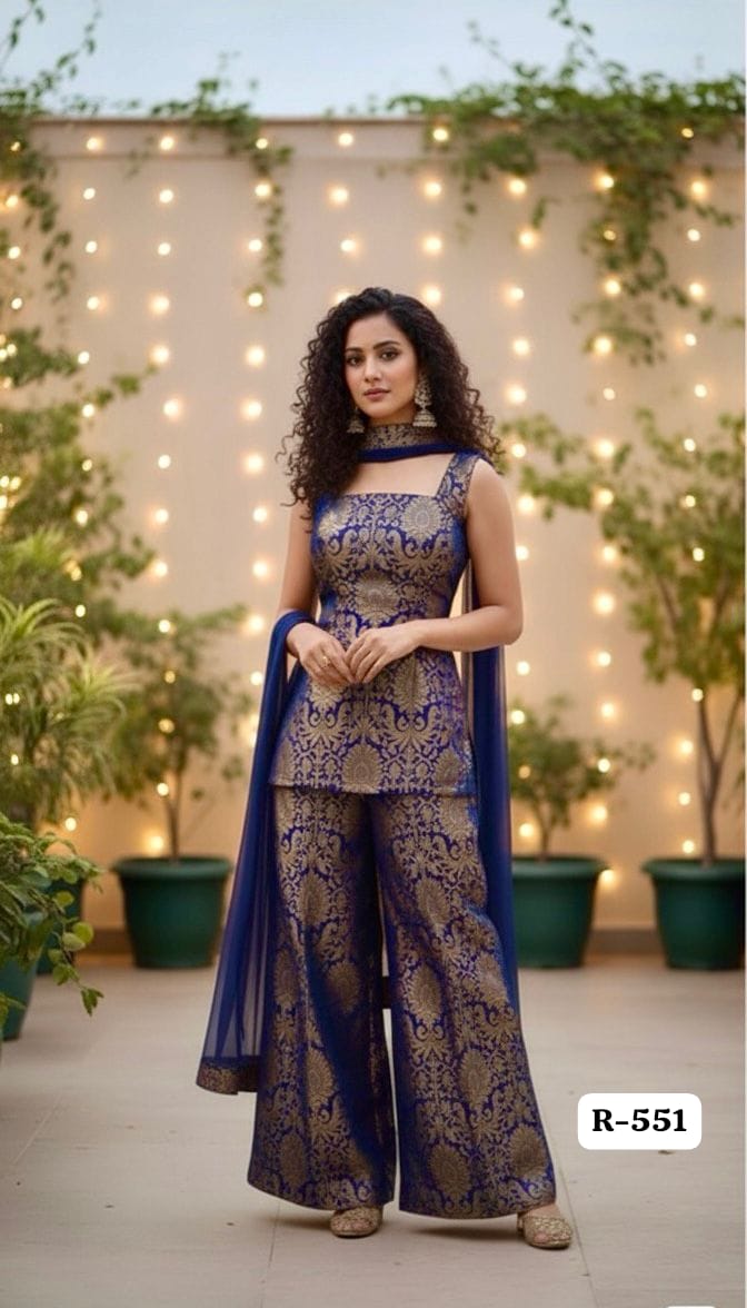 Imperial Heritage Banarasi Brocade Silk Palazzo Set