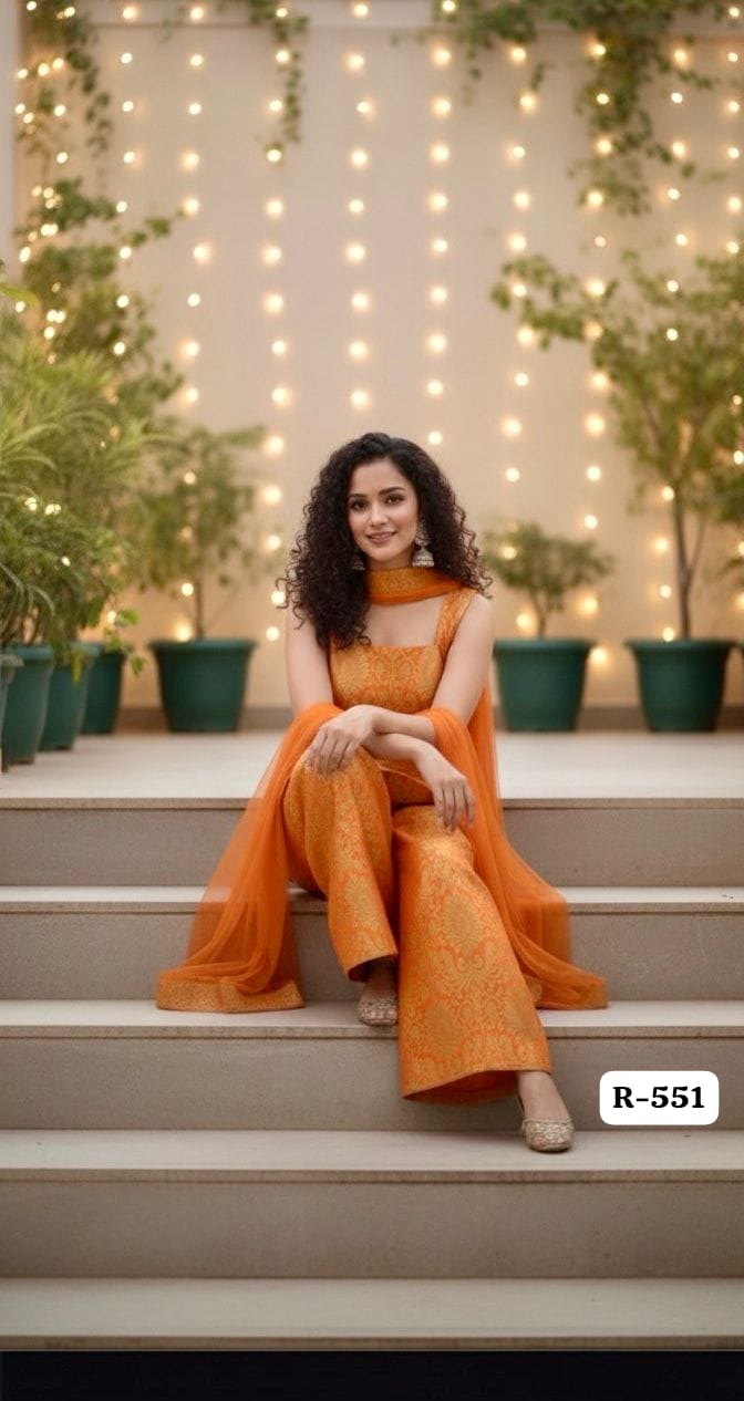 Imperial Heritage Banarasi Brocade Silk Palazzo Set