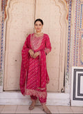 Rayon Embroidered Kurta Pant Dupatta Set