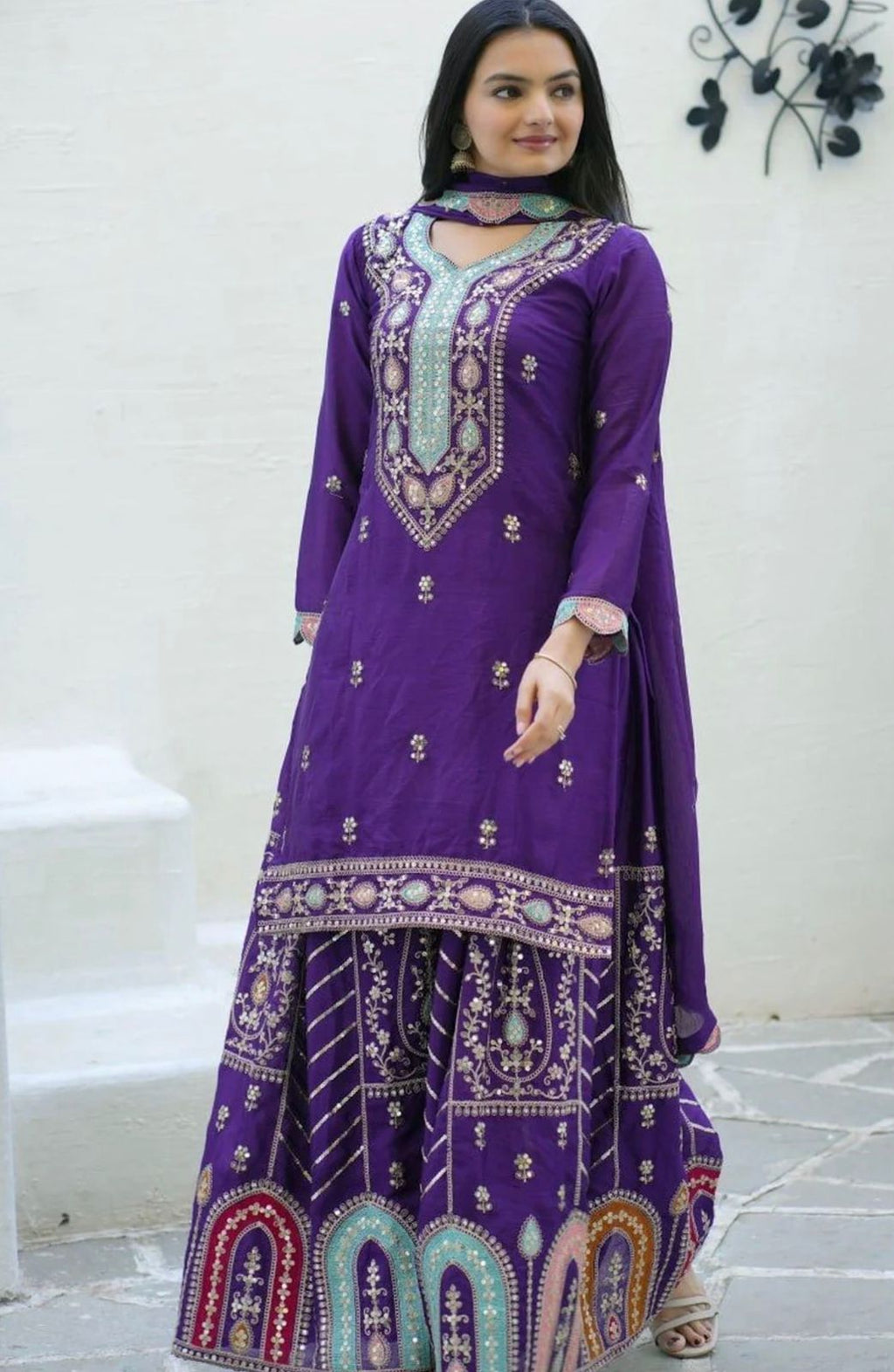 Shahi Gulnaar Sharara Suit
