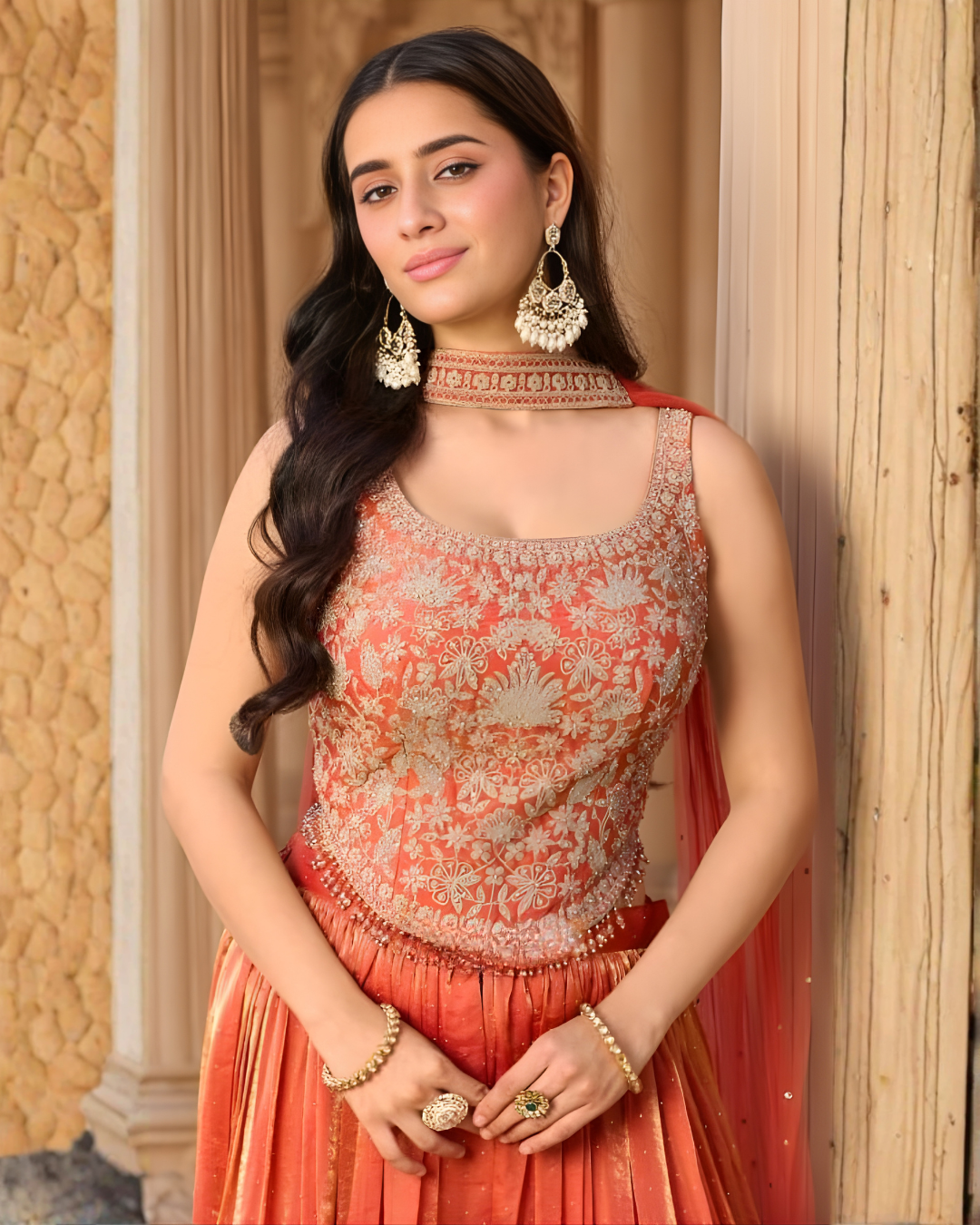 Fendi Silk Designer Divider Set with Stone Embellishments